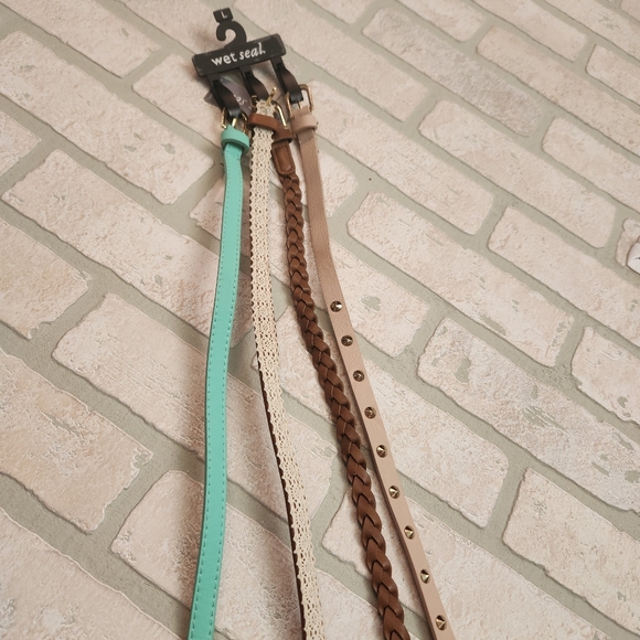 Wet Seal Womens Mid Waist Multiple Belts Size L - Picture 7 of 8